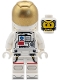 Minifig No: twn555 Name: Space Shuttle Astronaut - Male, White Suit with Blue Logo, Balaclava Minifig No: twn555 Name: Space Shuttle Astronaut - Male, White Suit with Blue Logo, Balaclava