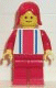 Minifig No: ver006 Name: Vertical Lines Red & Blue - Red Arms - Red Legs, Red Female Hair Minifig No: ver006 Name: Vertical Lines Red & Blue - Red Arms - Red Legs, Red Female Hair