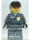 Minifig No: wc003  Name: Police - Security Guard, Dark Gray Legs, Dark Blue Cap