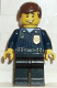 Minifig No: wc009 Name: Police - World City Patrolman, Dark Blue Shirt with Badge and Radio, Black Legs, Brown Male Hair, Smile Minifig No: wc009 Name: Police - World City Patrolman, Dark Blue Shirt with Badge and Radio, Black Legs, Brown Male Hair, Smile