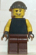 Minifig No: wc011  Name: Plain Black Torso with Yellow Arms, Brown Legs, Dark Gray Knit Cap