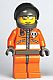 Minifig No: wc013  Name: Coast Guard World City - Orange Jacket with Zipper, Silver Sunglasses, Dark Gray Helmet