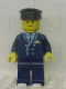 Minifig No: wc025 Name: Airport - Pilot, Dark Blue Legs, Dark Blue Top, Black Hat Minifig No: wc025 Name: Airport - Pilot, Dark Blue Legs, Dark Blue Top, Black Hat