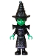 Minifig No: wck025 Name: Elphaba - Mini Doll, Black Dress, Hat, Shoulder Pads Minifig No: wck025 Name: Elphaba - Mini Doll, Black Dress, Hat, Shoulder Pads