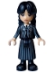 Minifig No: wed001 Name: Wednesday Addams - Black and Dark Bluish Gray Nevermore Academy Uniform Minifig No: wed001 Name: Wednesday Addams - Black and Dark Bluish Gray Nevermore Academy Uniform