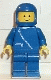 Minifig No: zip001  Name: Jacket with Zipper - Blue, Blue Legs, Blue Classic Helmet