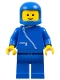 Lot ID: 138802482  Minifig No: zip001  Name: Jacket with Zipper - Blue, Blue Legs, Blue Classic Helmet