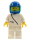 Minifig No: zip008  Name: Jacket with Zipper - White, White Legs, Blue Helmet, Trans-Light Blue Visor