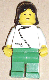 Minifig No: zip036 Name: Jacket with Zipper - White, Green Legs, Black Female Hair Minifig No: zip036 Name: Jacket with Zipper - White, Green Legs, Black Female Hair