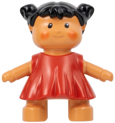 Duplo Figure Doll, Sarah's Baby, Red Dress