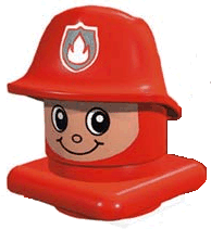 Primo Figure Head Fireman with Helmet