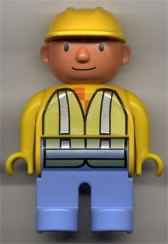Duplo Figure, Male, Bob the Builder with Construction Jacket