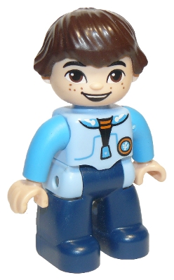 Duplo Figure Lego Ville, Miles without Helmet