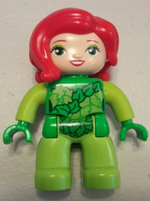 Duplo Figure Lego Ville, Poison Ivy, Lime Arms, Bright Green Hands