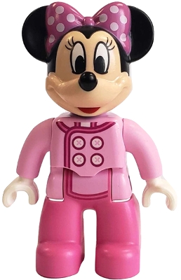 Duplo Figure Lego Ville, Minnie Mouse, Bright Pink Jacket, Dark Pink Legs