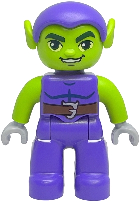 Duplo Figure Lego Ville, Green Goblin, Dark Purple Outfit (6593625)