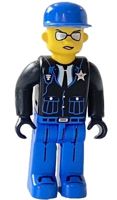 Police - Blue Legs, Black Jacket, Blue Cap, Sunglasses