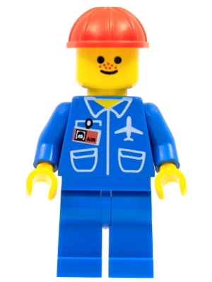 Airport - Blue, Blue Legs, Red Construction Helmet