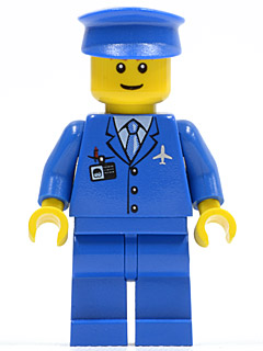 Airport - Blue 3 Button Jacket and Tie, Blue Hat, Blue Legs &#40;Undetermined Eyebrows&#41;