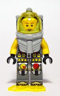 Atlantis Diver 4 - Lance Spears - With Yellow Flippers and Trans-Yellow Visor