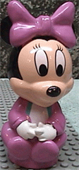 Primo Figure Baby Minnie Mouse with Pink Clothing and Pink Bow