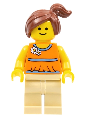 Orange Torso, Tan Legs, Reddish Brown Hair