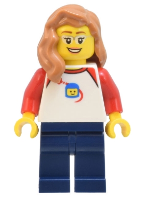 White Torso, Dark Blue Legs, Medium Nougat Hair