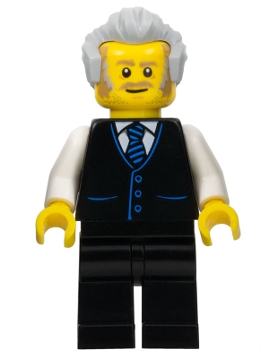 Black Torso Suit, Black Legs, Light Bluish Grey Hair