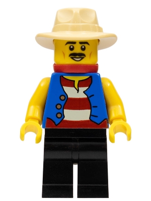Blue Torso, Black Legs, Tan Hat, Red Handkerchief
