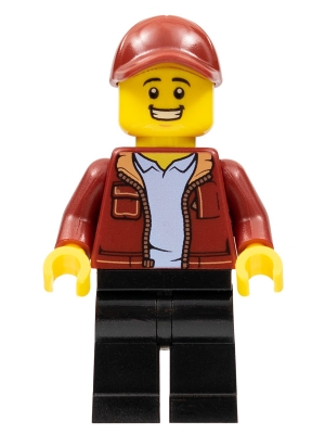 Dark Red Torso, Black Legs, Dark Red Cap
