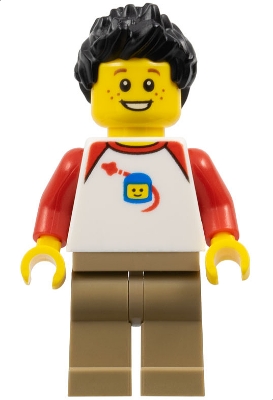 White Torso, Dark Tan Legs, Black Hair