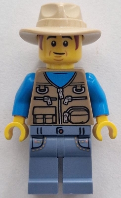 Passenger, Dark Tan Torso, Sand Blue Legs, Tan Hat
