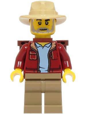 Red Torso, Dark Tan Legs, Tan Hat, Neck Bracket