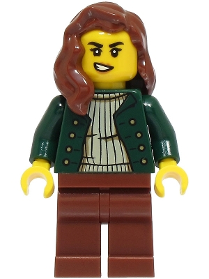 Dark Green Torso, Reddish Brown Legs, Hair