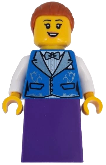 Passenger, Blue Torso, Dark Purple Dress, Dark Orange Hair