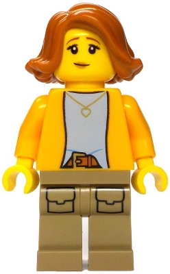 Woman, Bright Light Orange Torso, Dark Tan Legs, Dark Orange Hair