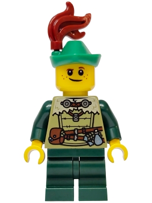 Elf, Olive Green Torso, Dark Green Medium Legs, Green Hat