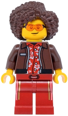 Dark Brown Torso, Dark Red Legs, Dark Brown Hair