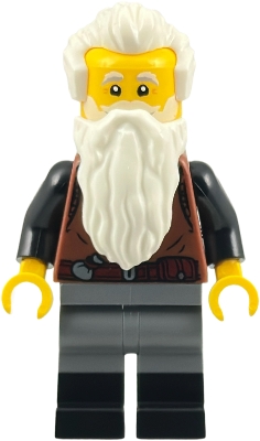 Wolfpack - Male, Dark Bluish Gray Legs with Black Boots, White Beard and Hair