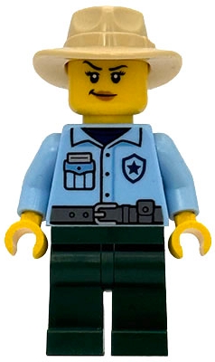 Sequoia Tree Trail Ranger - Female, Bright Light Blue Uniform, Dark Green Legs, Tan Fedora