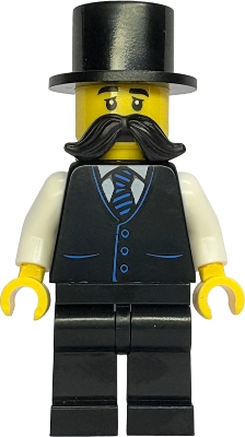 Carriage Driver, Black Suit, Top Hat, Moustache