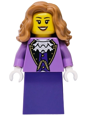Privateer Frigate Fortuna Captain's Daughter - Medium Lavender Jacket, Dark Purple Skirt, Medium Nougat Wavy Hair