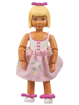 Belville Figure, Girl, Pink Skirt, Medium Dark Pink Bows
