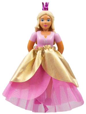 Belville Princess, Gold Dress, Chrome Pink Corwn