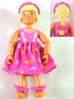 Belville Figure, Girl, Medium Dark Pink Skirt, Bows, and Headbands