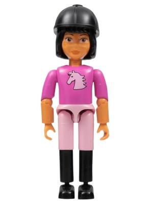 Belville Horse Rider, Dark Pink Top, Black Helmet