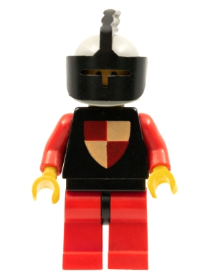 Classic - Knights Tournament Knight Black, Red Legs with Black Hips, Light Gray Helmet, Black Visor