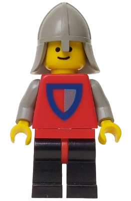 Classic - Knight, Shield Red/Gray, Black Legs with Red Hips, Light Gray Neck-Protector