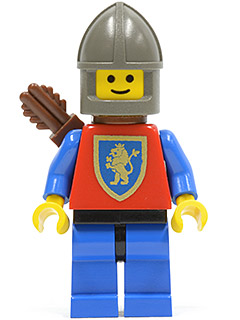 Crusader Lion - Blue Legs with Black Hips, Dark Gray Chin-Guard, Quiver