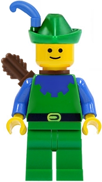 Forestman - Blue, Green Hat, Blue Feather, Quiver